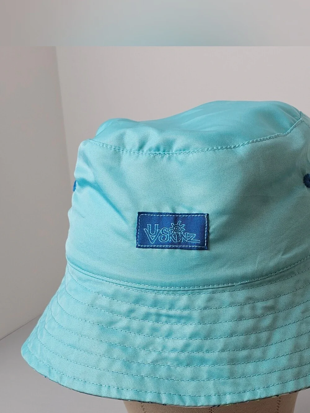 UV Skinz Kids Size 5 Reversible Bucket Hat UPF 50+ Sunwear Dinosaurs / Teal